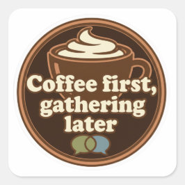 Coffee Lover Daily Ritual Sticker スクエアシール