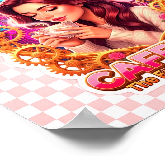 Coffee Lover Daily Ritual Sticker ポスター (角)