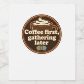 Coffee Lover Daily Ritual Sticker ワインラベル (シングルラベル)
