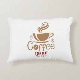 Coffee Lover Design – Minimal Coffee Cup Graphic アクセントクッション