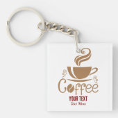Coffee Lover Design – Minimal Coffee Cup Graphic キーホルダー (正面)