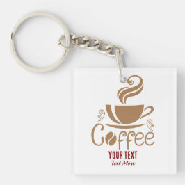 Coffee Lover Design – Minimal Coffee Cup Graphic キーホルダー