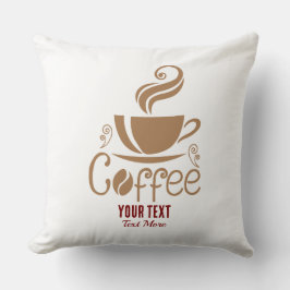 Coffee Lover Design – Minimal Coffee Cup Graphic クッション
