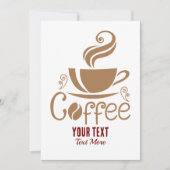 Coffee Lover Design – Minimal Coffee Cup Graphic サンキューカード (正面)
