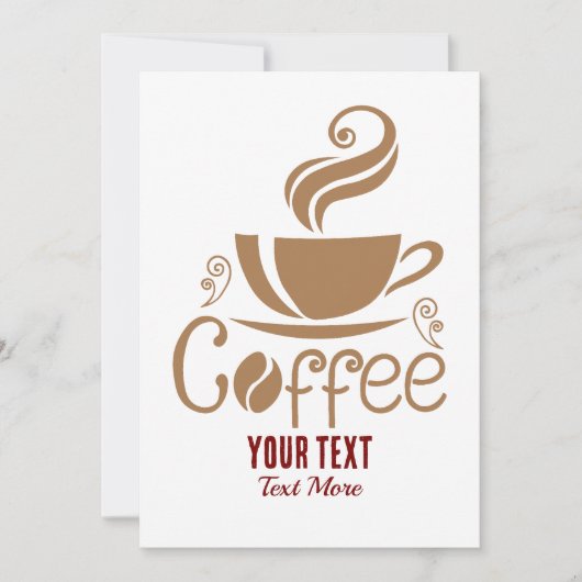 Coffee Lover Design – Minimal Coffee Cup Graphic サンキューカード (正面)