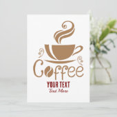 Coffee Lover Design – Minimal Coffee Cup Graphic サンキューカード (スタンド正面)