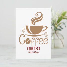 Coffee Lover Design – Minimal Coffee Cup Graphic サンキューカード