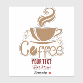 Coffee Lover Design – Minimal Coffee Cup Graphic シール