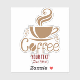 Coffee Lover Design – Minimal Coffee Cup Graphic シール