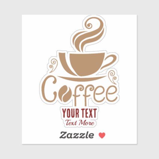 Coffee Lover Design – Minimal Coffee Cup Graphic シール (シート)