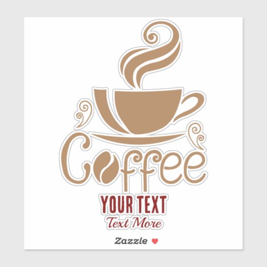 Coffee Lover Design – Minimal Coffee Cup Graphic シール (シート)