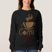 Coffee Lover Design – Minimal Coffee Cup Graphic スウェットシャツ (正面)