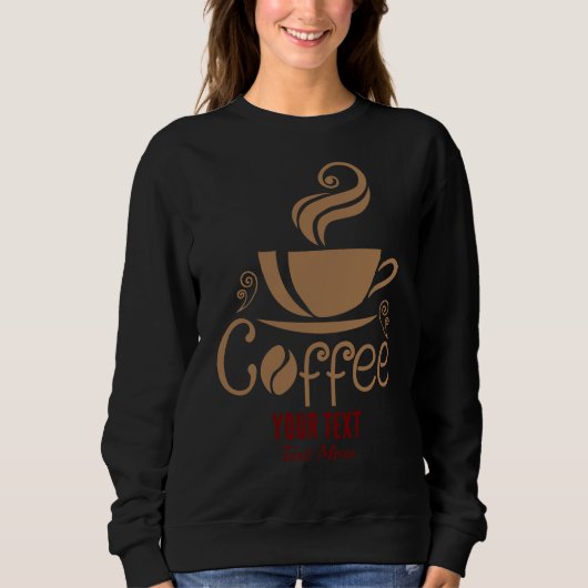 Coffee Lover Design – Minimal Coffee Cup Graphic スウェットシャツ (正面)