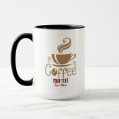 Coffee Lover Design – Minimal Coffee Cup Graphic マグカップ (左)
