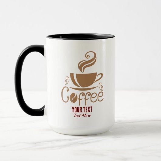 Coffee Lover Design – Minimal Coffee Cup Graphic マグカップ (左)
