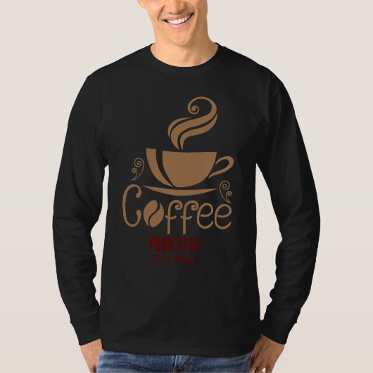 Coffee Lover Design – Minimal Coffee Cup Graphic Tシャツ (正面)