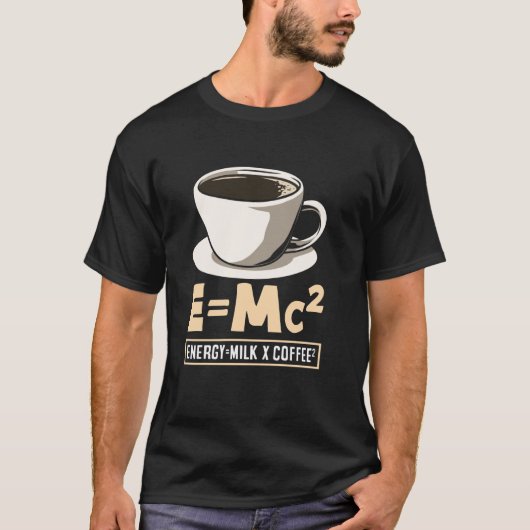 Coffee Lover Energy Milk Coffee EMc² Tシャツ (正面)