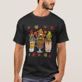 Coffee Lover Gnome Thanksgiving Day Fall Autumn Ba Tシャツ (正面)