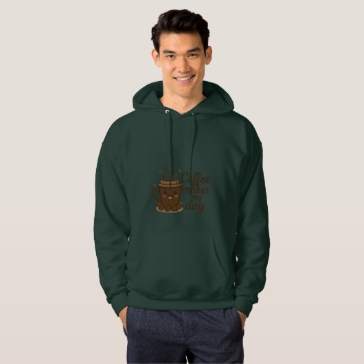 Coffee Lover Hoodie | Cozy Coffee Vibes パーカ (正面フル)