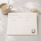 Coffee Lover Kitchen Gift Floral Recipe Card