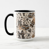 Coffee Lover Leopard Print Mug マグカップ (左)