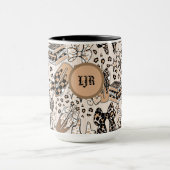 Coffee Lover Leopard Print Mug マグカップ (中央)