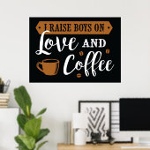 Coffee Lover Love And Coffee ポスター (ホームオフィス)