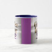 Coffee Lover Modern Purple Blue Mug マグカップ (中央)