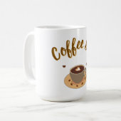 Coffee Lover Mug | Cute Coffee Cup Design | Gift f コーヒーマグカップ (正面左)