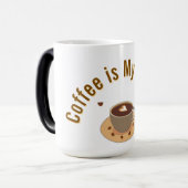 Coffee Lover Mug | Cute Coffee Cup Design | Gift f モーフィングマグカップ (正面左)
