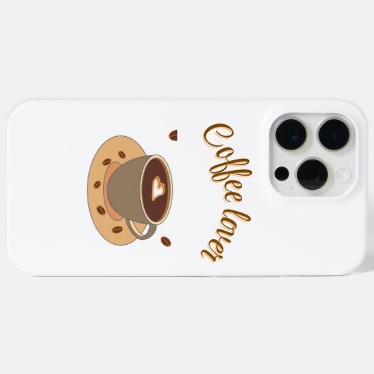 Coffee Lover Phone Case | Cute Coffee Design Case  Case-Mate iPhoneケース (裏面 (横))
