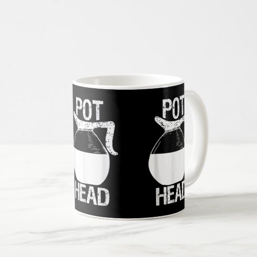 Coffee Lover Pot Head  コーヒーマグカップ (正面右)