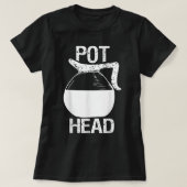 Coffee Lover Pot Head Tシャツ (デザイン正面)