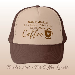 Coffee lover take it easy brown キャップ