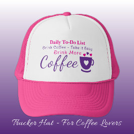 Coffee lover take it easy pink キャップ