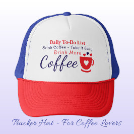 Coffee lover take it easy red キャップ