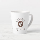 Coffee Lover Throw Pillow – Cozy Home Décor Gift カフェラテマグ (右アングル)