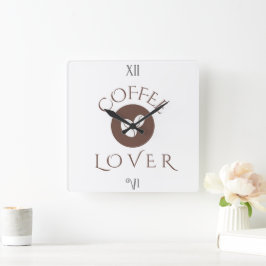 Coffee Lover Throw Pillow – Cozy Home Décor Gift スクエア壁時計