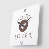 Coffee Lover Throw Pillow – Cozy Home Décor Gift スクエア壁時計 (傾斜)