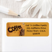 Coffee Lover's住所 シールby RoseWrites ラベル (インサイチュ)