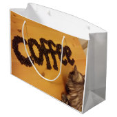 Coffee Lover's抱き枕by RoseWrites ラージペーパーバッグ (裏面アングル)