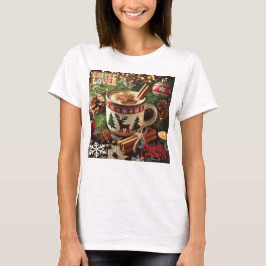 COFFEE LOVERS メリークリスマス Tシャツ (正面)