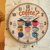 Coffee Lovers ラージ壁時計