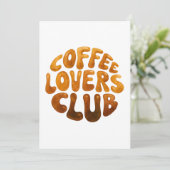 Coffee Lovers Club Wall Art, Whimsical Typography  サンキューカード (スタンド正面)