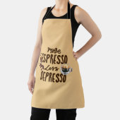 Coffee Lovers More Espresso Less Depresso エプロン (インサイチュ)