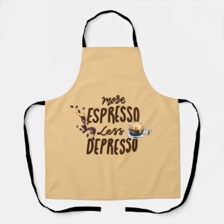 Coffee Lovers More Espresso Less Depresso エプロン