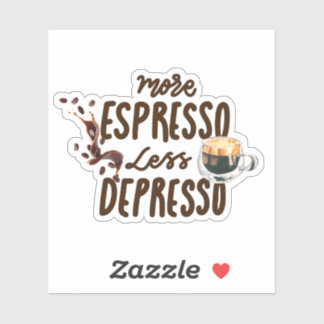 Coffee Lovers More Espresso Less Depresso シール