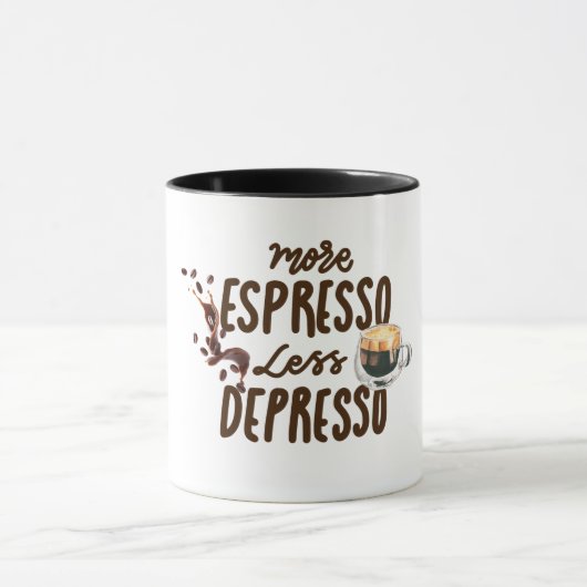 Coffee Lovers More Espresso Less Depresso マグカップ (中央)