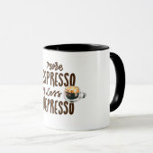 Coffee Lovers More Espresso Less Depresso マグカップ (正面右)
