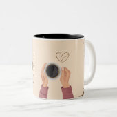 Coffee Lover's Mug Start Your Day with a Warm Sip ツートーンマグカップ (正面右)